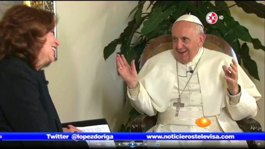 Entrevista del Papa Francisco a Televisa en segundo aniversario de su pontificado